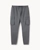 image 4 of F&F Cotton Rich Cuffed Cargo Trousers in Grey