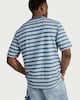 image 3 of RDA Pure Cotton Striped T-Shirt in Blue