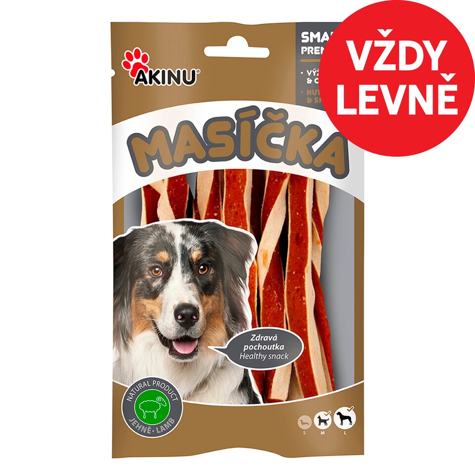 Akinu MASÍČKA lamb twister treat for dogs 75 g