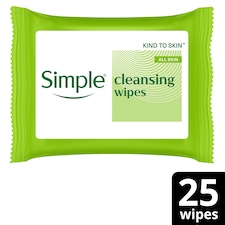 Simple Biodegradable Cleansing Wipes 25Pack