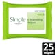 image 1 of Simple Biodegradable Cleansing Wipes 25Pack