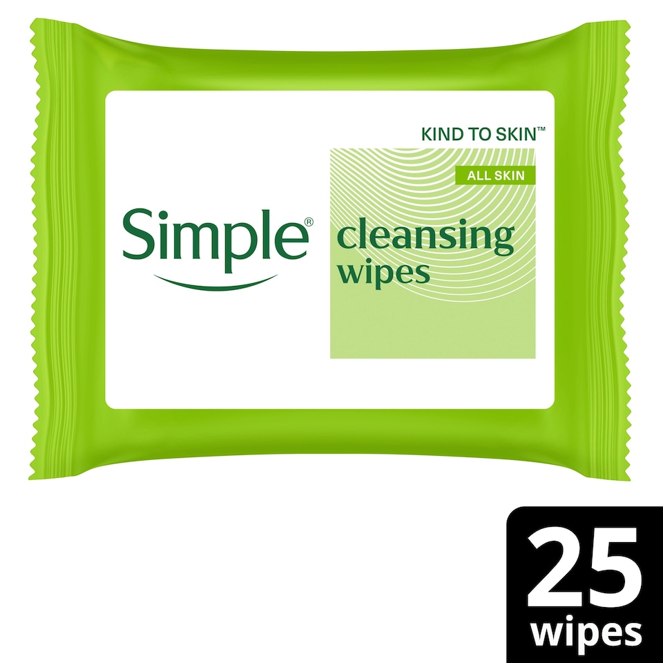 image 1 of Simple Biodegradable Cleansing Wipes 25Pack