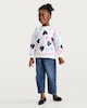 image 1 of F&F Girls 2-Pack Cotton Rich Heart Print Sweatshirts in Multi