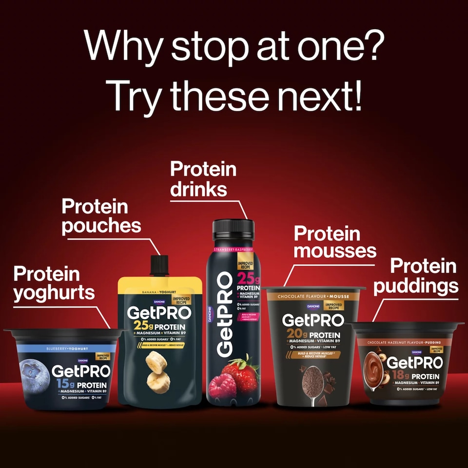 image 1 of GetPRO 25g Protein Yoghurt Pouch - Forest Fruits 200g