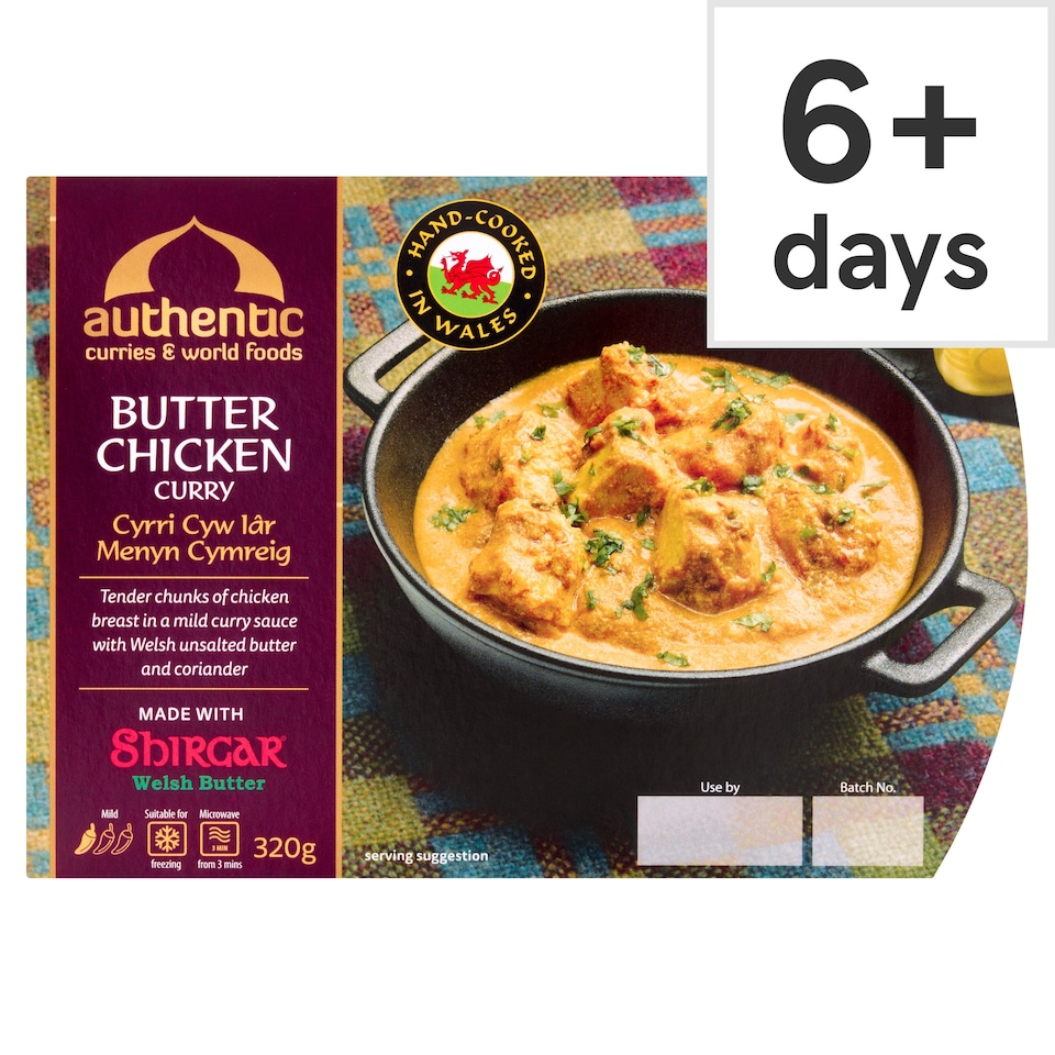 Authentic Curries & World Foods Welsh Butter Chicken Curry 320g 