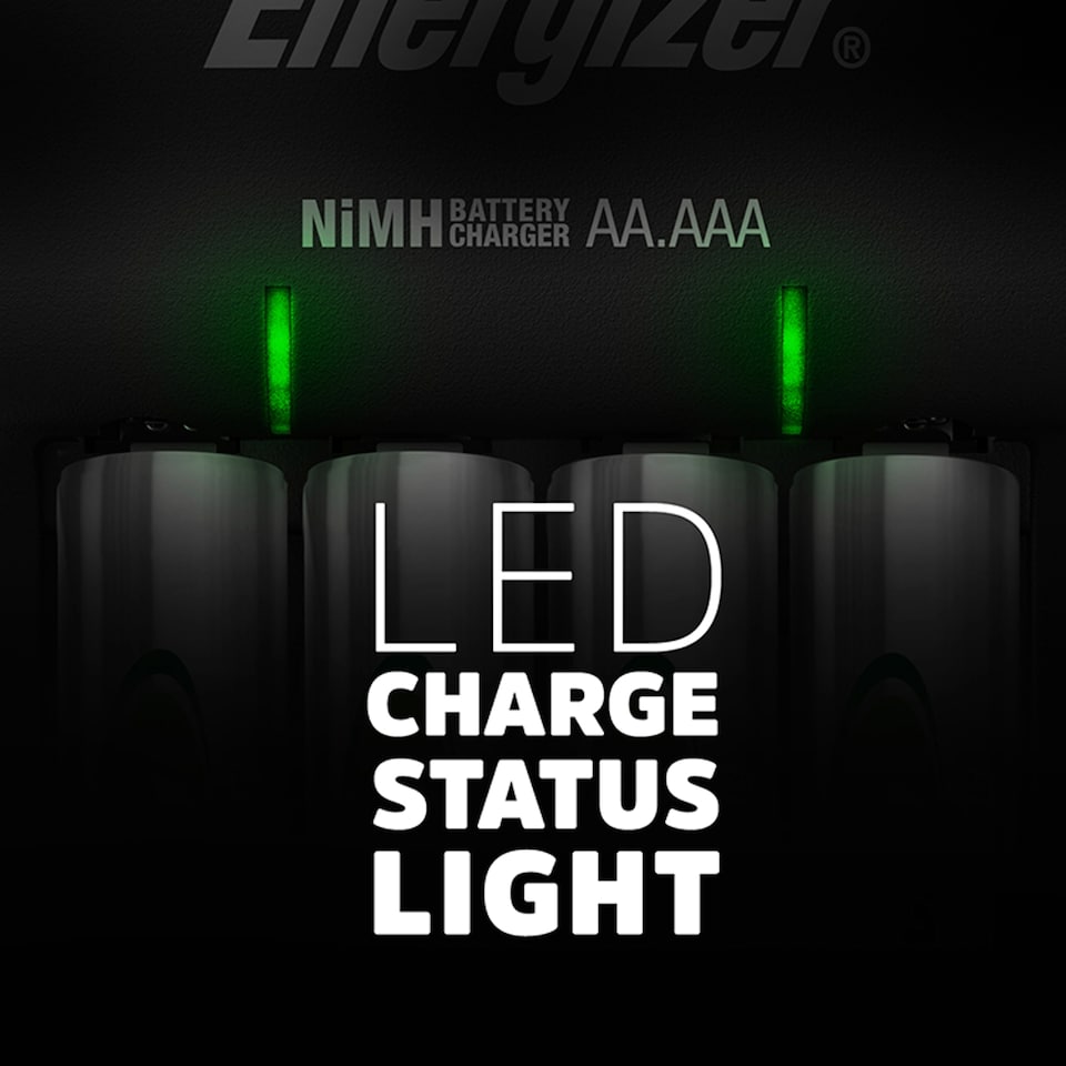 image 1 of Energizer Base Charger with 4 AA rechargeable Batteries included