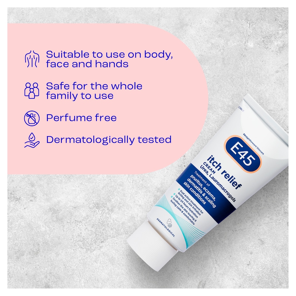 image 1 of E45 Itch Relief Body Cream for Itchy & Irritated Skin 100g