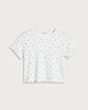 image 4 of F&F Pointelle Ribbed Floral Print Pyjama T-Shirt in Cream