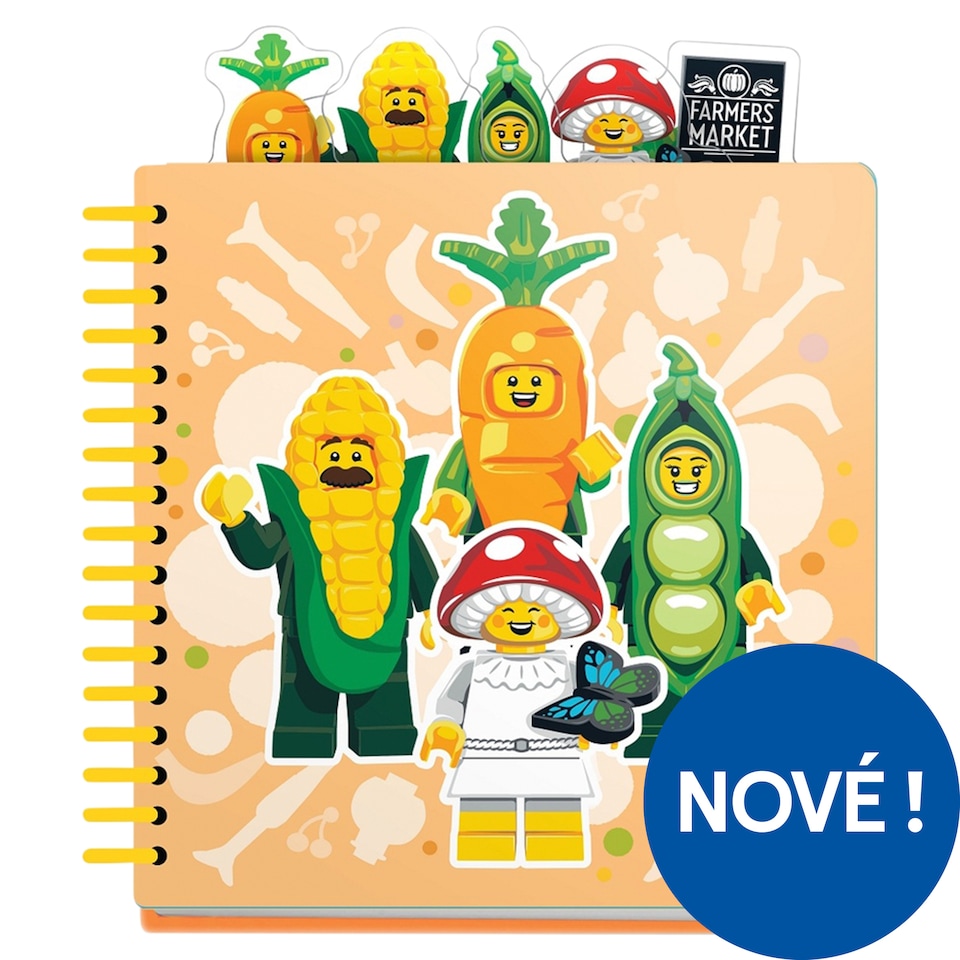 Obrázek 1 pro produkt Lego Minifigures Farmers Market zápisník 192 tečkovaných stránek 158 × 158 mm