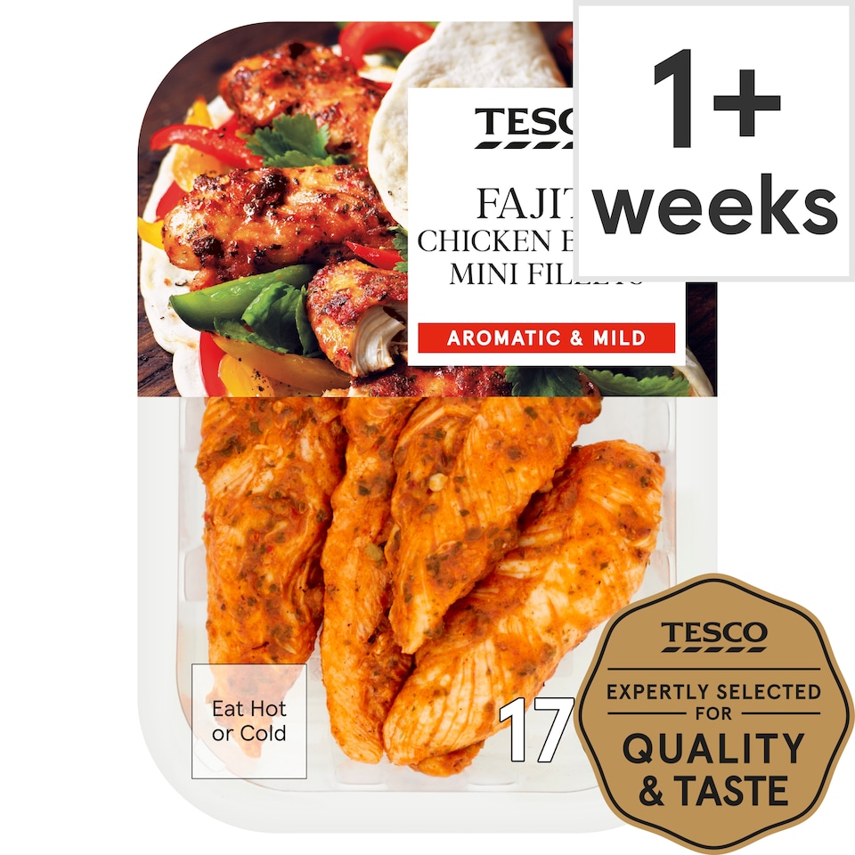 Tesco Fajita Cooked Chicken Breast Mini Fillets 170G