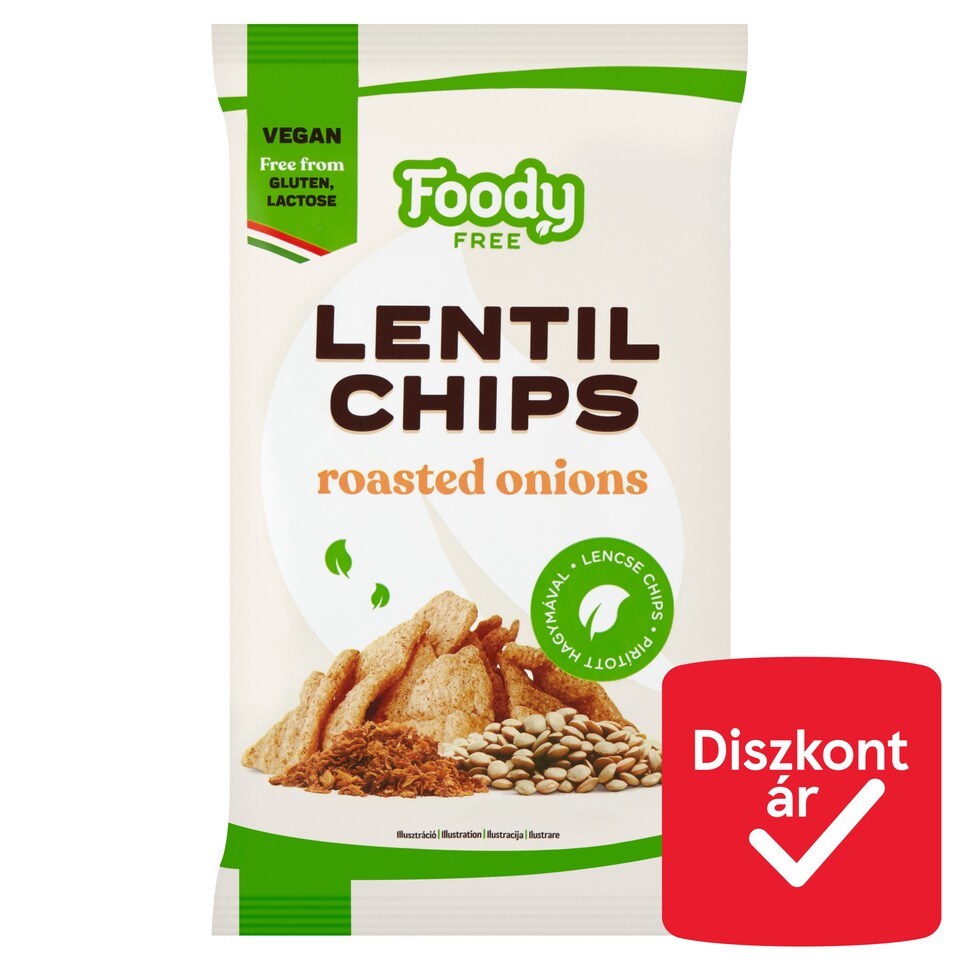 Foody Free lencse chips pirított hagymával 50 g