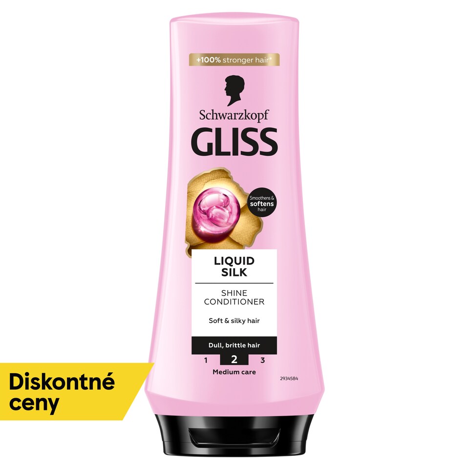 obrázok 1 z Schwarzkopf Gliss kondicionér pre lesk vlasov Liquid Silk 200 ml