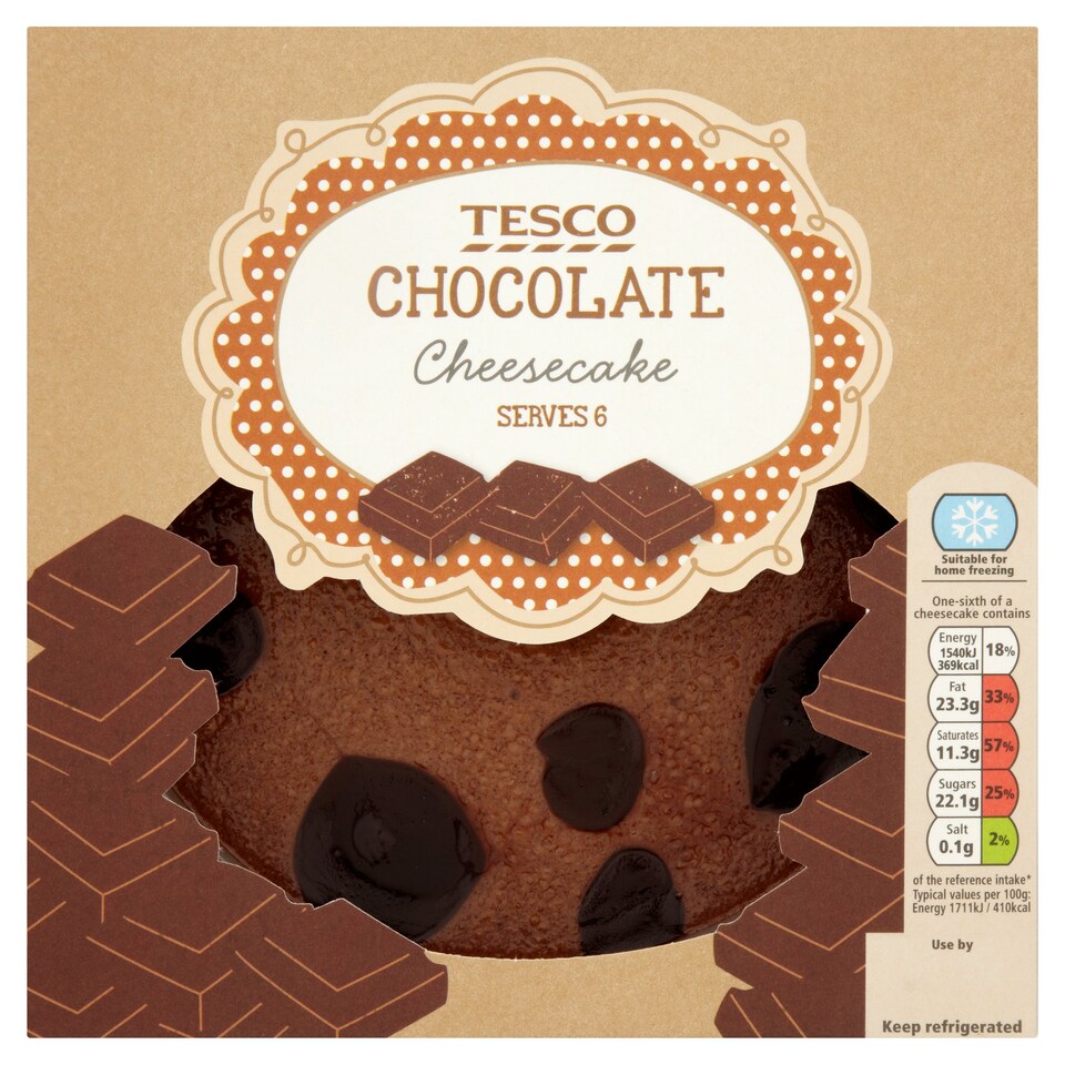 Tesco Chocolate Cheesecake With Chocolate Sauce 540G