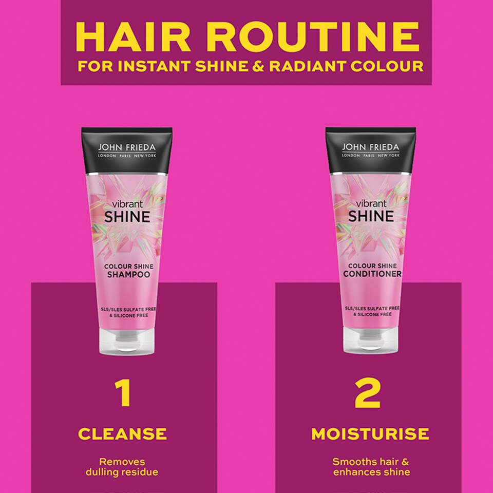 image 1 of John Frieda Vibrant Shine Colour Shine Shampoo 250Ml