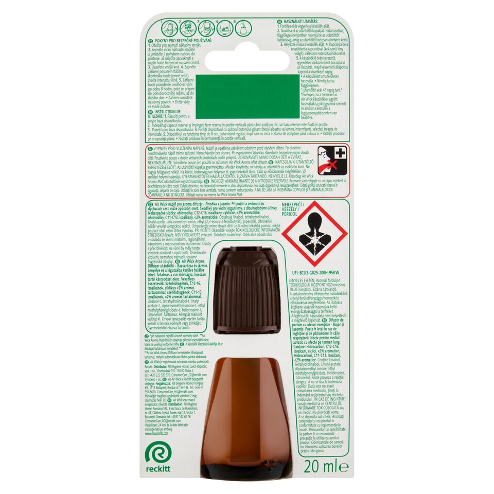 obrázok 1 z Air Wick Aroma Mist náplň pre aroma difuzér pivoňka a jazmín 20 ml