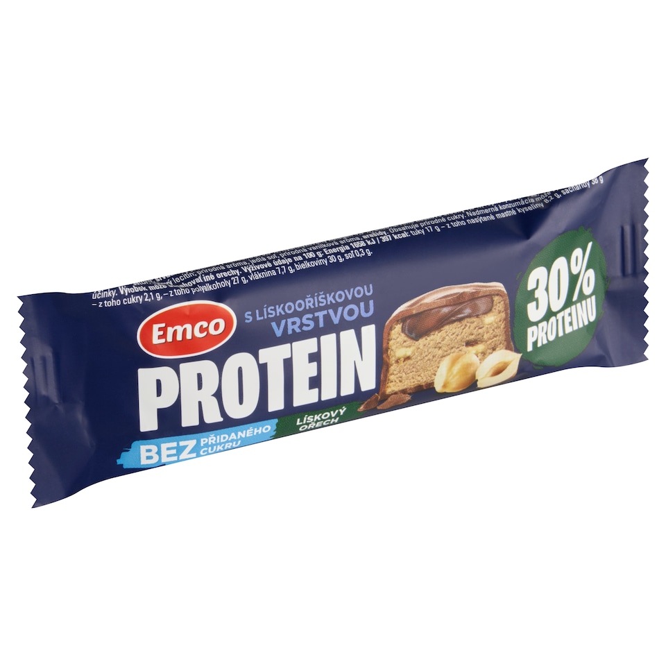 obrázok 1 z Emco Proteínová tyčinka s lieskovými orechmi v mliečnej čokoláde 45 g