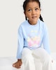 image 2 of F&F Girls Pure Cotton Unicorn Snacks Long Sleeved Top in Blue