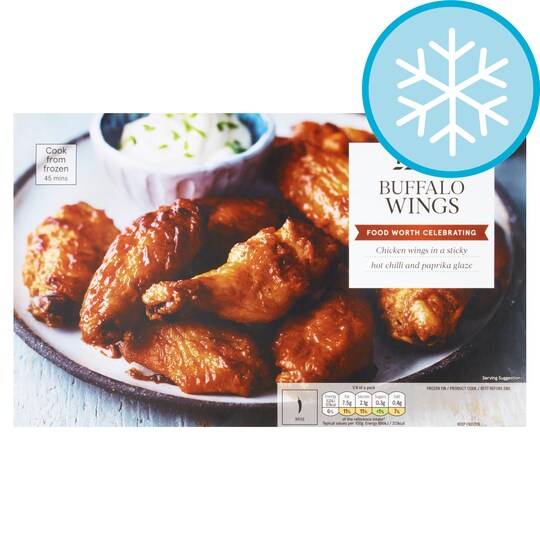 Tesco Buffalo Chicken Wings 500G Tesco Groceries
