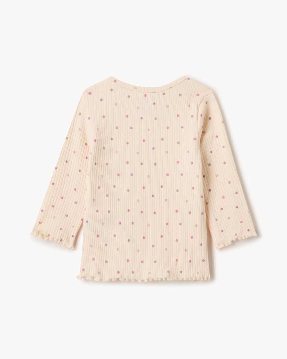 image 1 of F&F Baby 3-Pack Cotton Rich Ribbed Tops in Pink