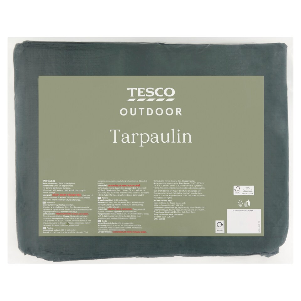 Tesco Outdoor Plachta