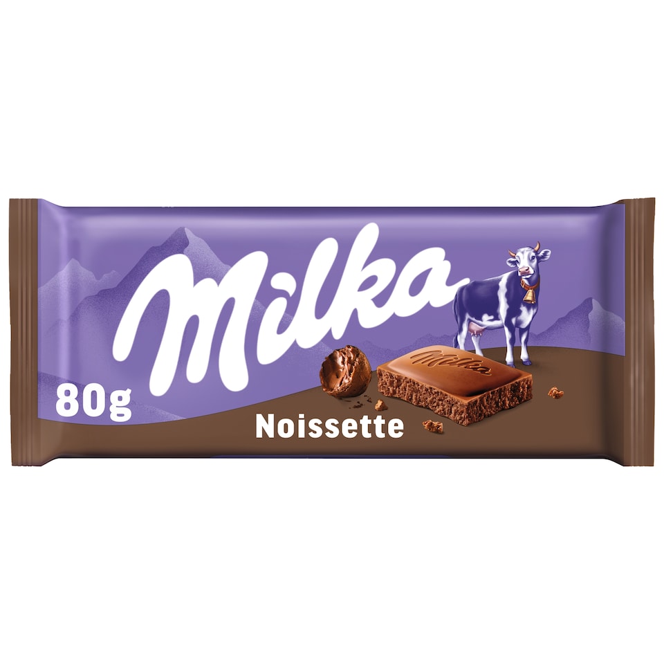 MILKA TEJCSOKOLÁDÉ MOGYORÓKRÉMMEL TÁBLÁS CSOKOLÁDÉ 80 g