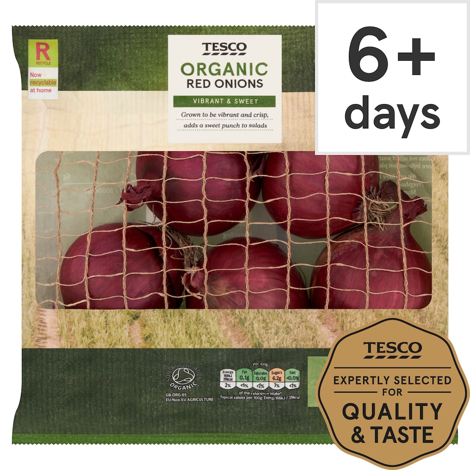 image 1 of Tesco Organic Red Onions