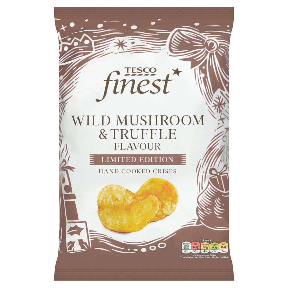 Tesco Finest Wild Mushroom & Truffle Flavoured Crisps 150G