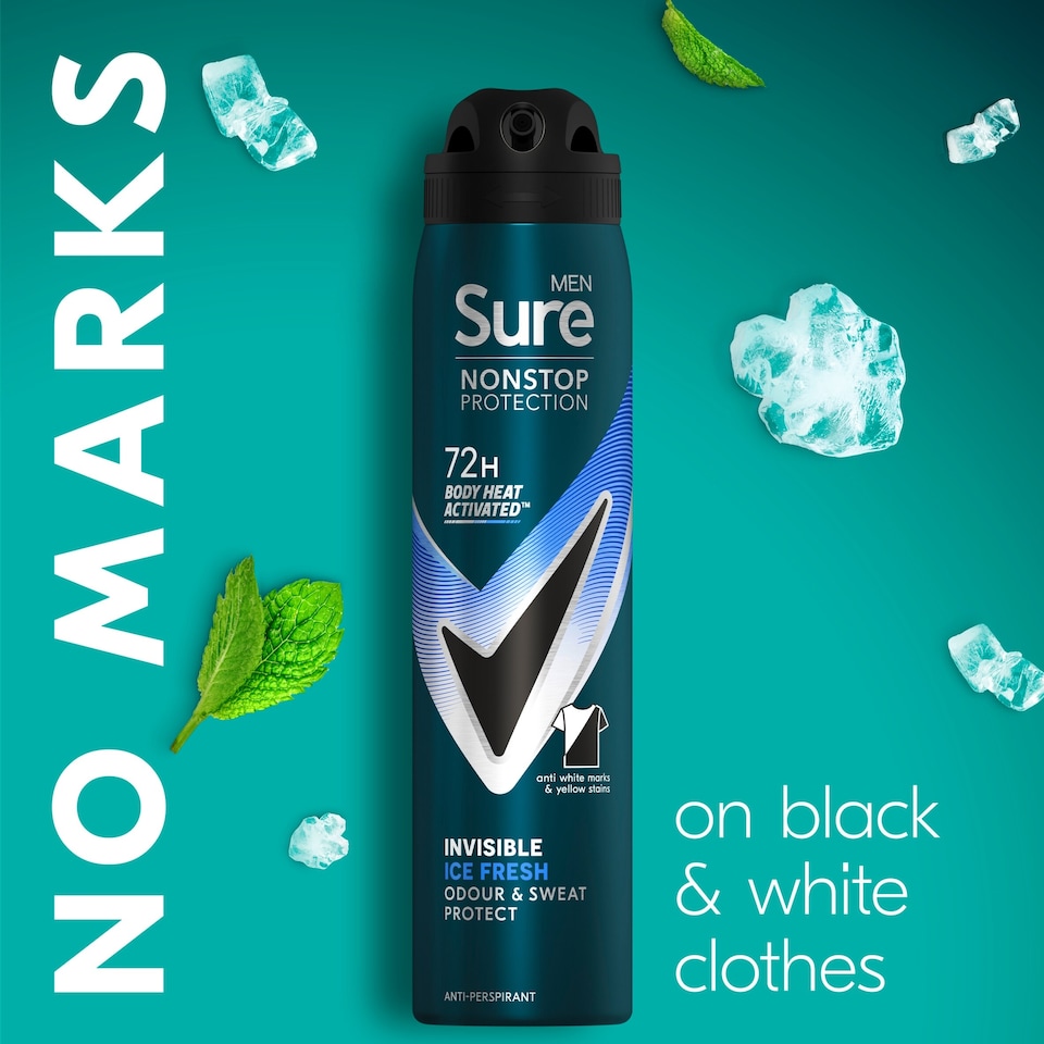 image 1 of Sure Men Invisible Ice Fresh 72h Nonstop Protection Antiperspirant Deodorant 250ml