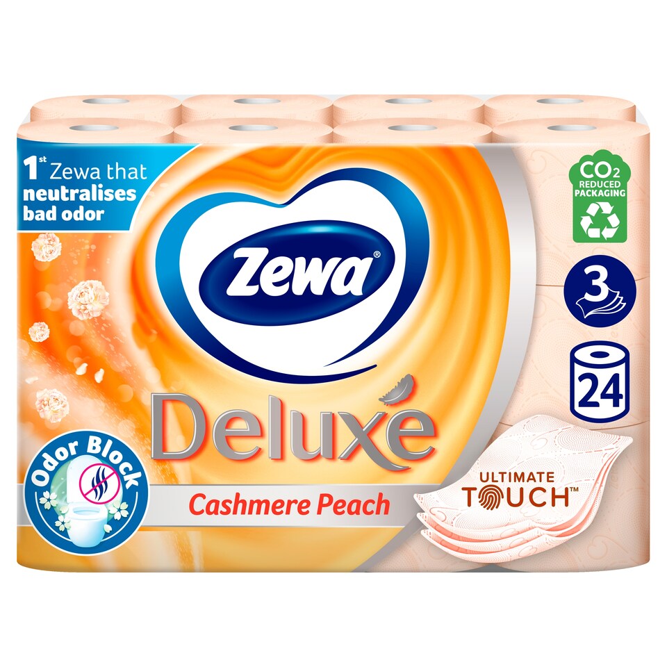 Zewa Deluxe Cashmere Peach 3 rétegű toalettpapír 24 tekercs  1. kép