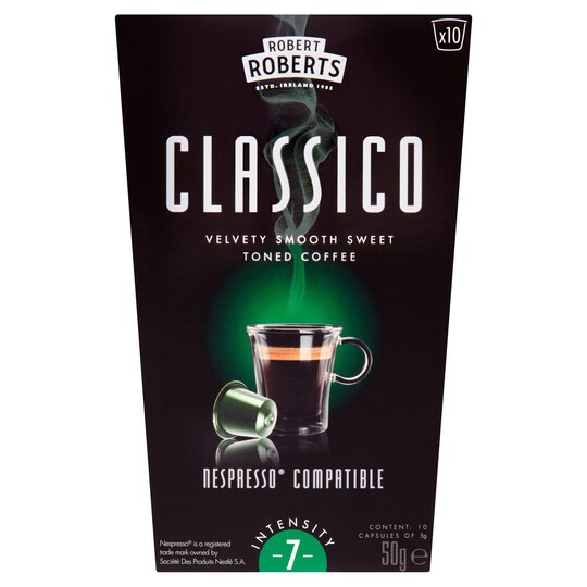 Robert Roberts Coffee Capsules Intensity 7 50G Tesco Groceries