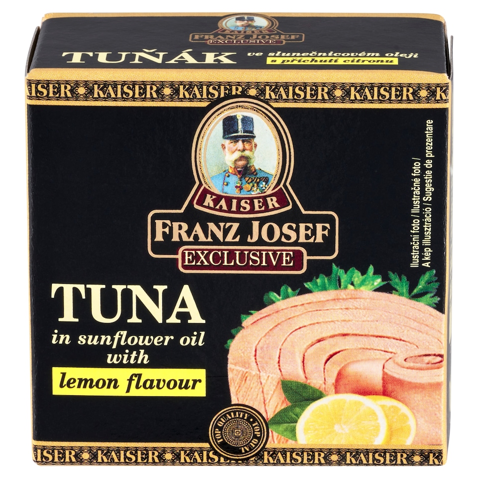 obrázok 1 z Franz Josef Kaiser Exclusive Tuniak v slnečnicovom oleji s príchuťou citróna 80 g