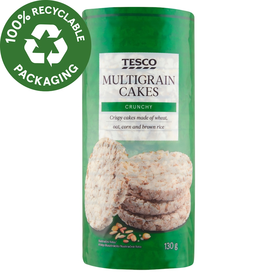 Tesco többmagvas puffasztott gabonaszelet 130 g