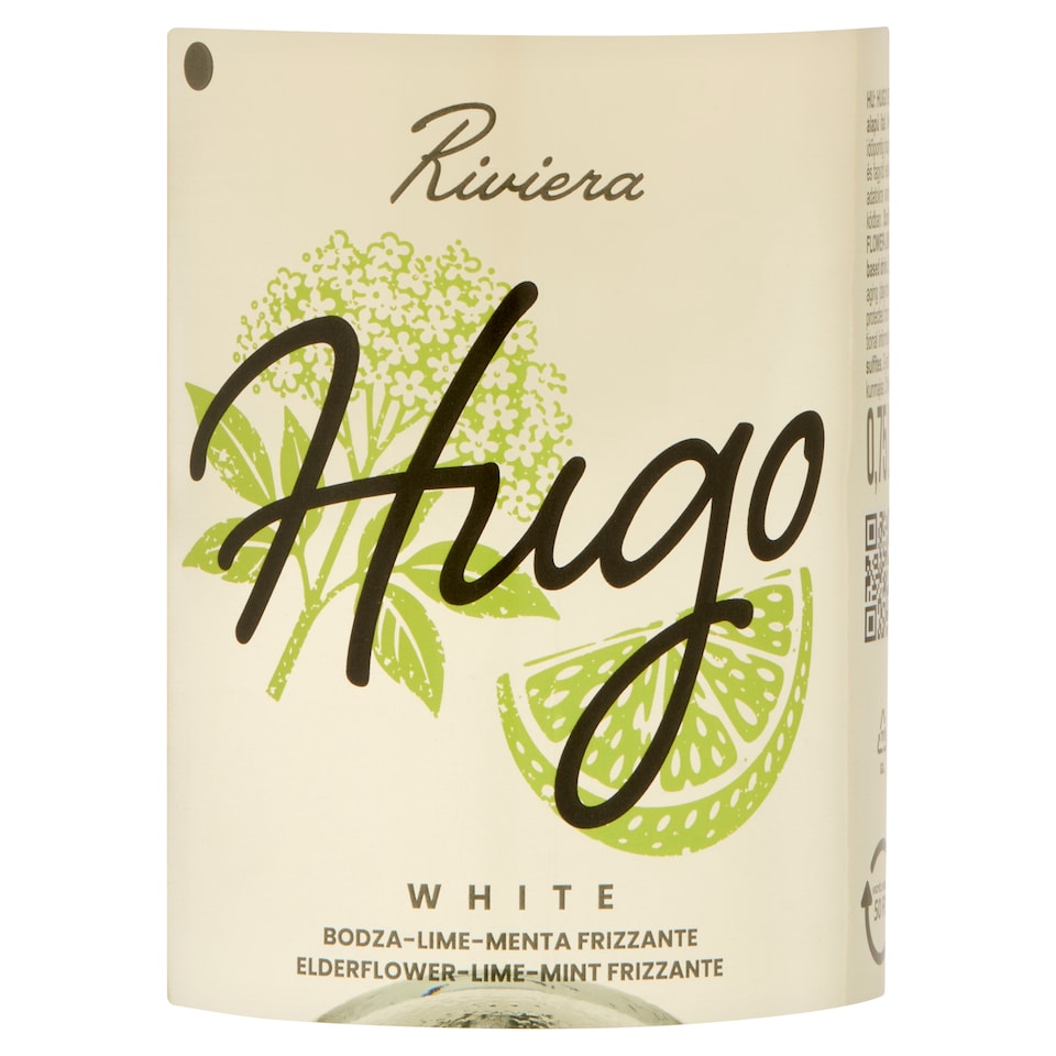 Hugo Riviera Frizzante bodza-lime-menta ízű szénsavas boralapú ital 7% 0,75 l  1. kép