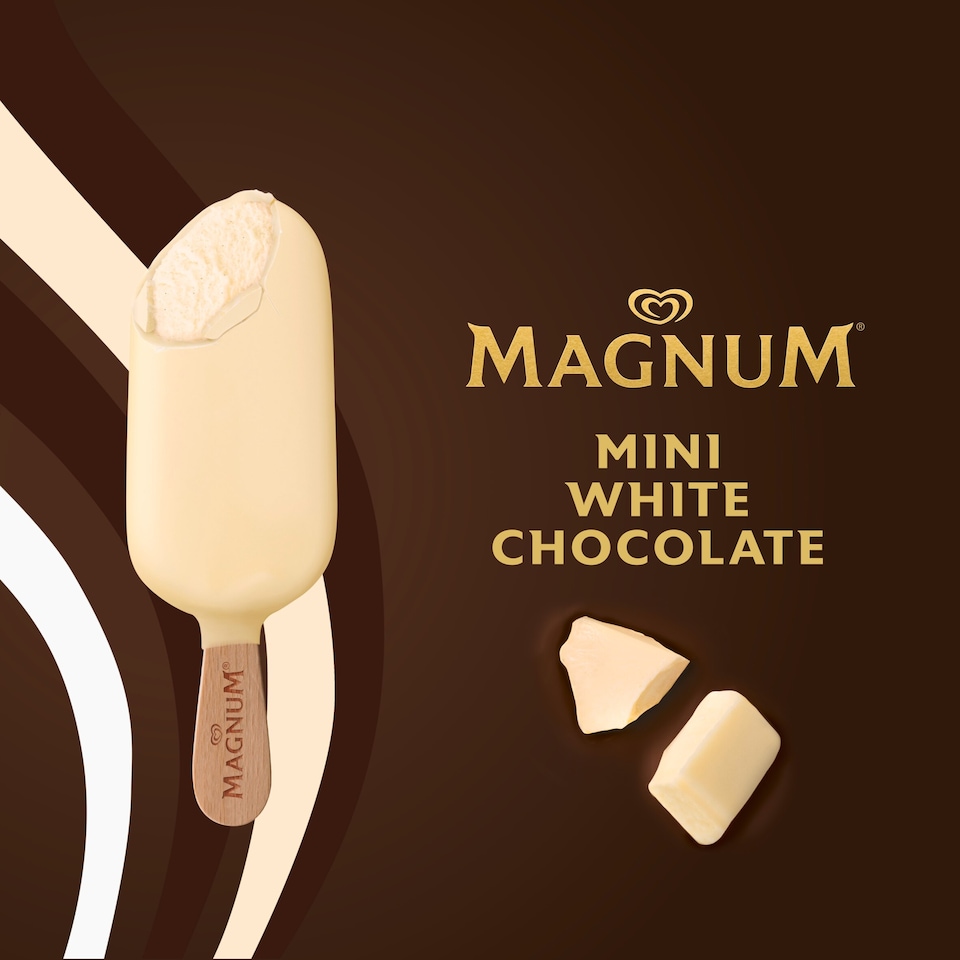 image 1 of Magnum Mini Classic, Almond & White Chocolate Ice Cream Sticks 6x55ml