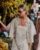 image 1 of F&F Pure Cotton Scarf Print Co-ord Shirt in Cream