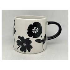F&F Home Bold Black & White Floral Mug