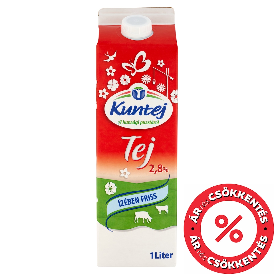 Kuntej ESL félzsíros tej 2,8% 1 l