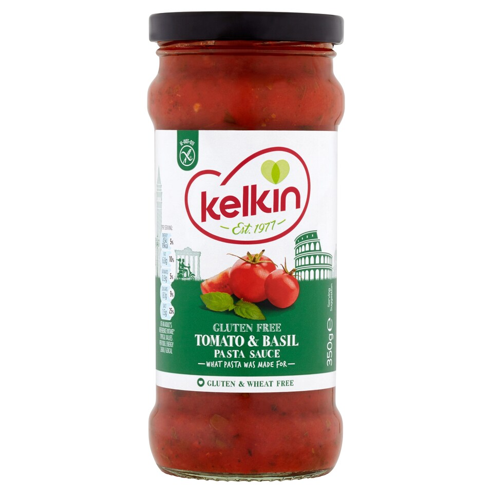 Kelkin Free From Tomato And Basil Pasta Sauce 350G