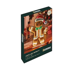 Christmas Workshop LED Infinity Light Up Gingerbread Man Decoration 40cm