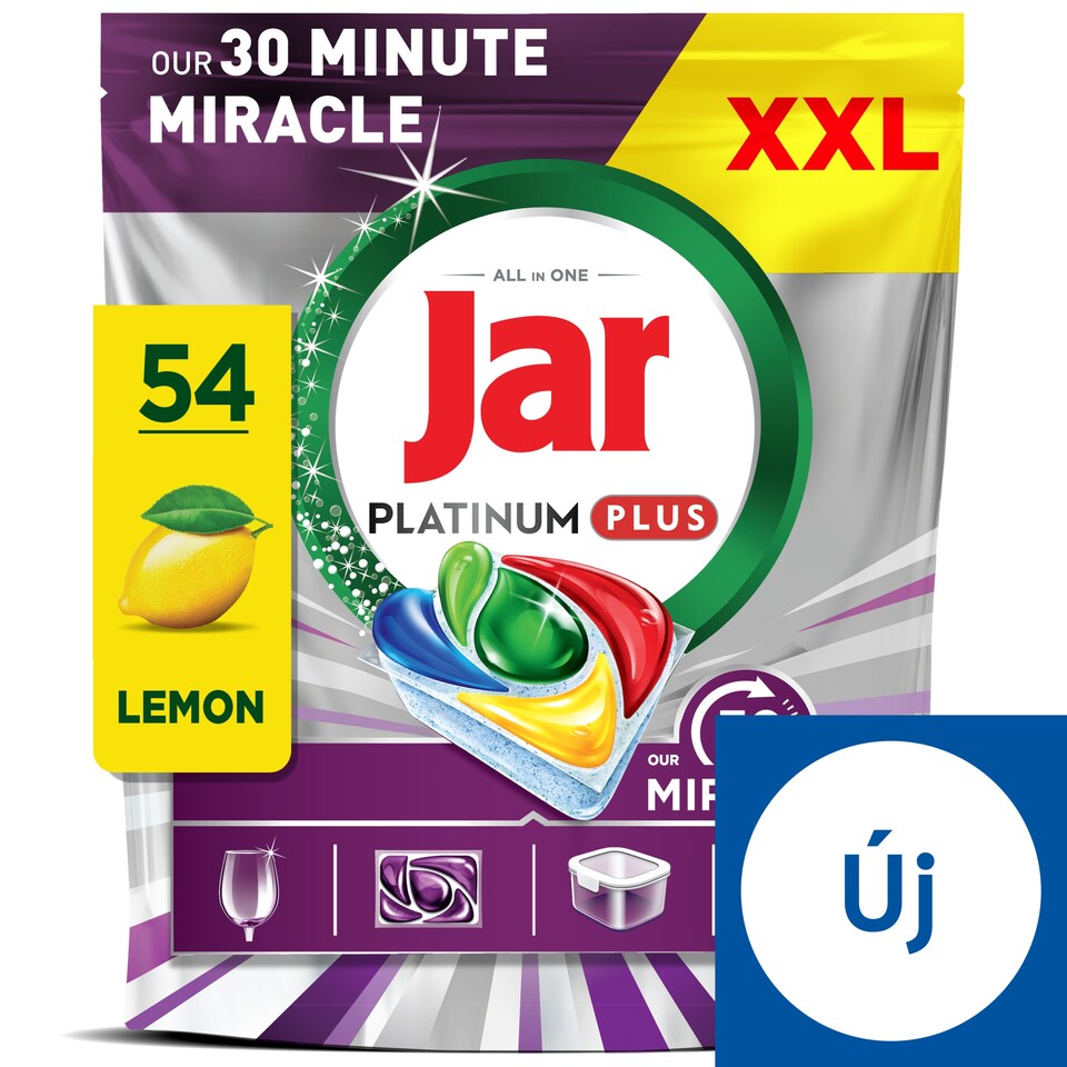 Jar Our 30 Minute Miracle Platinum Plus Mosogatókapszula, 54 db  1. kép