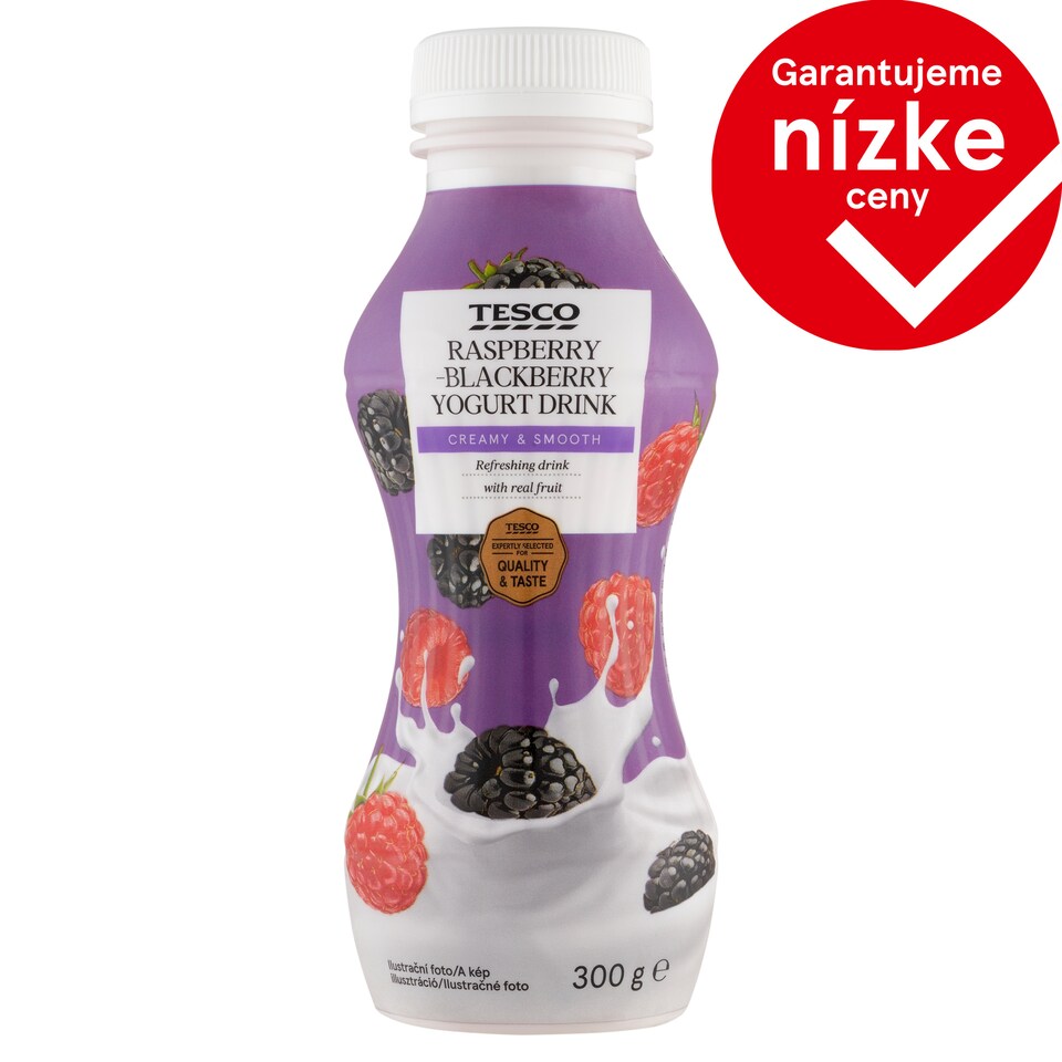 Tesco Raspberry-Blackberry Yogurt Drink 300 g