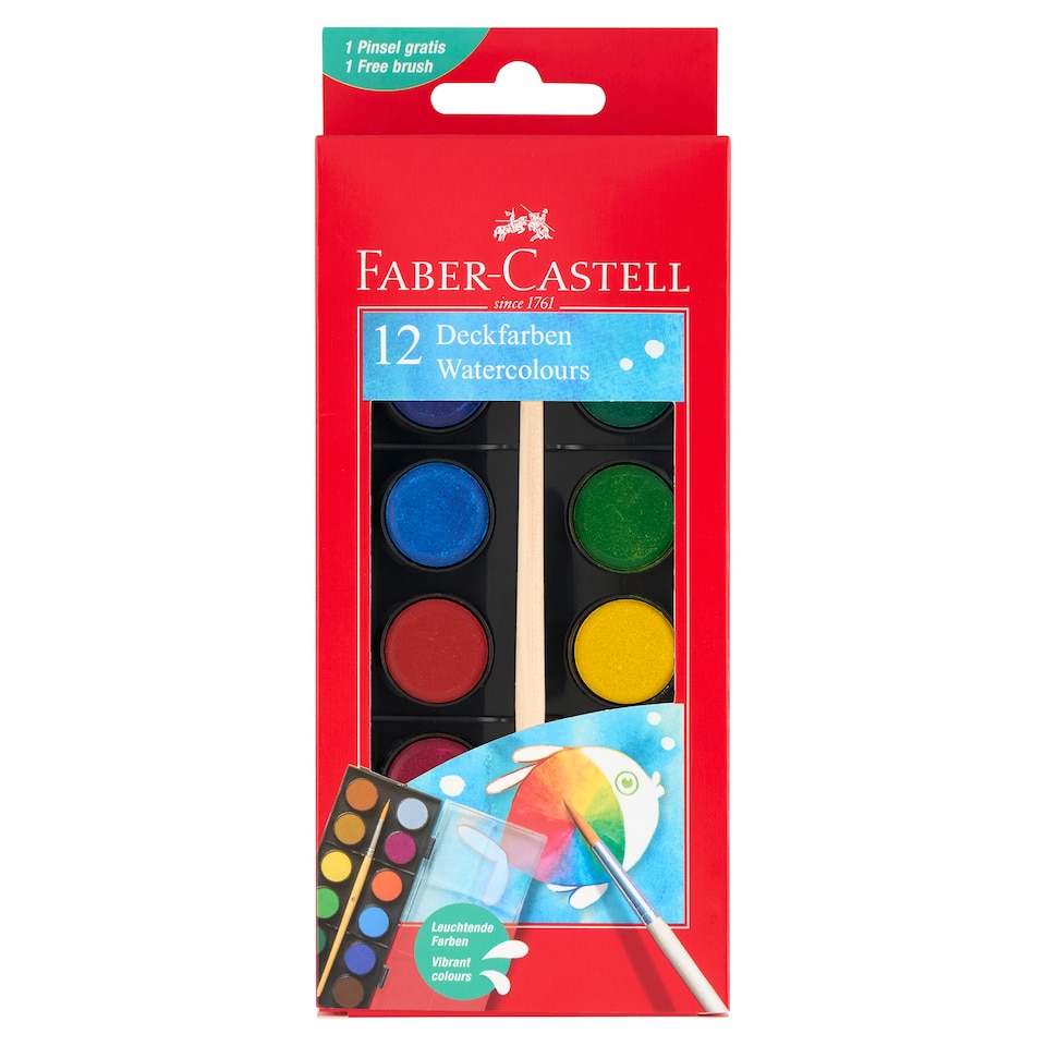 Faber-Castell Watercolours 24 mm 12 Colours