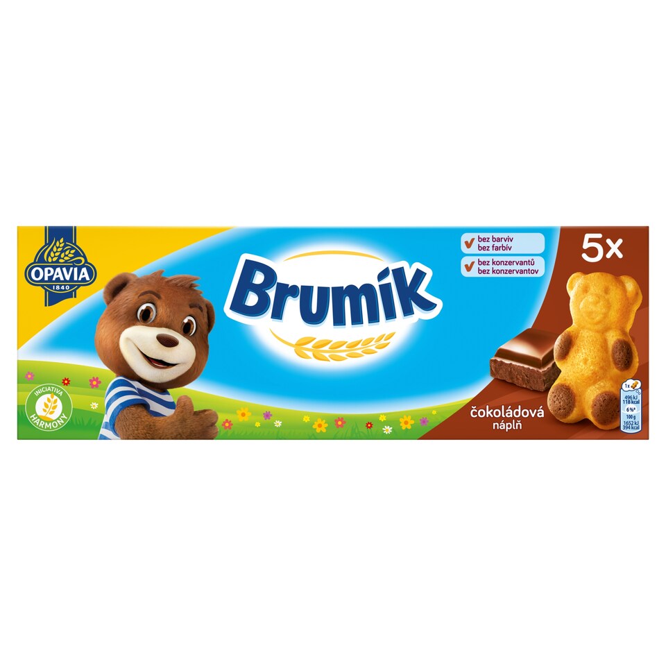 Opavia Brumík Čokoládová náplň jemné pečivo 150 g