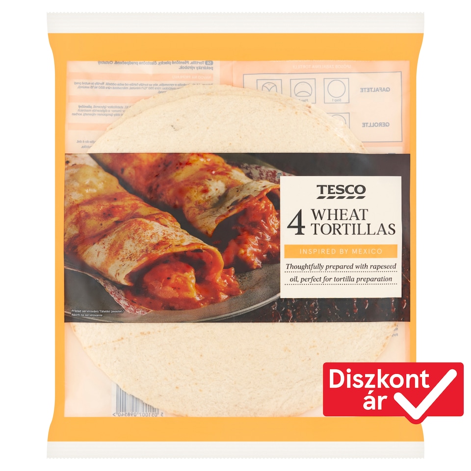 Tesco Wheat Tortillas 4 x 62,5 g (250 g)