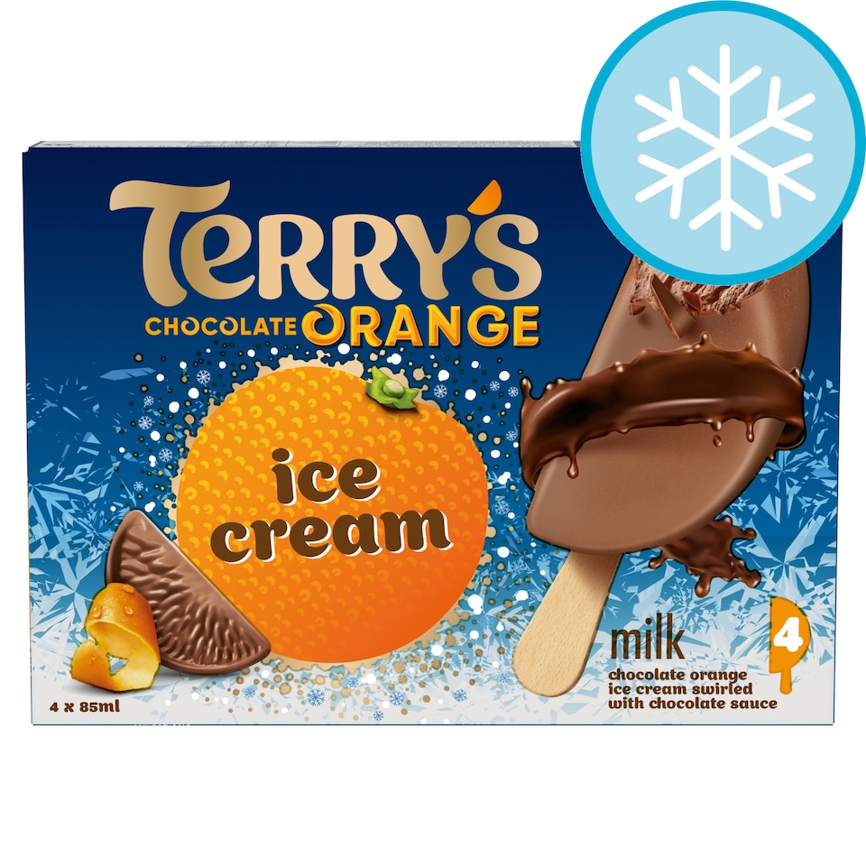 image 1 of Terry's Chocolate Orange Ice Cream Sticks 4 x 85ml