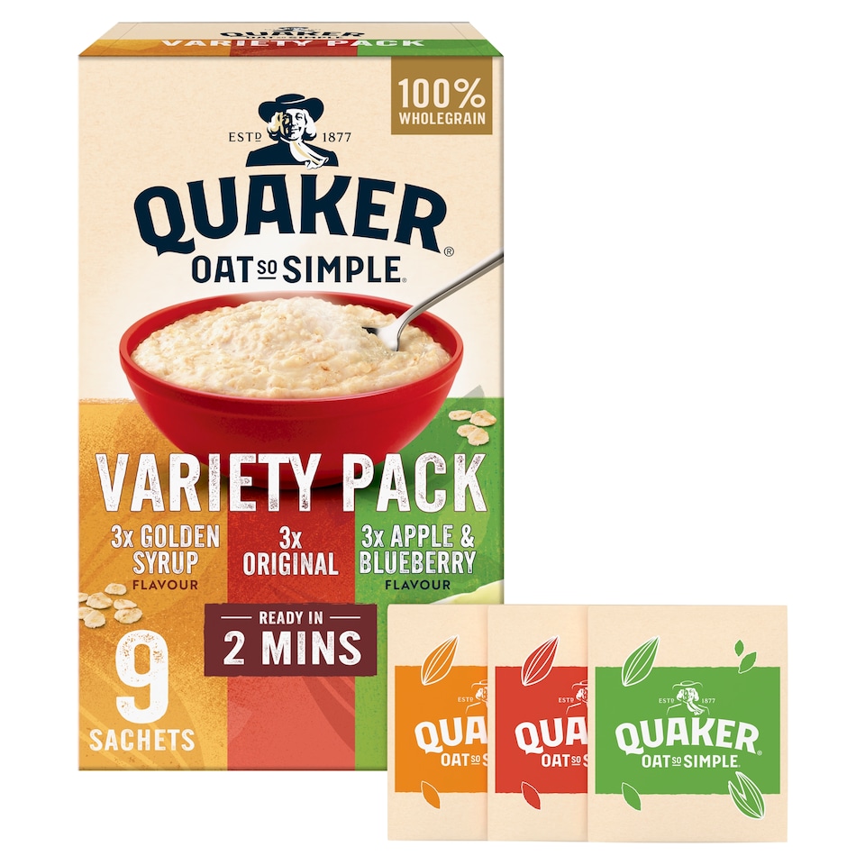 image 1 of Quaker Oat So Simple Variety Porridge 9Pk 297G