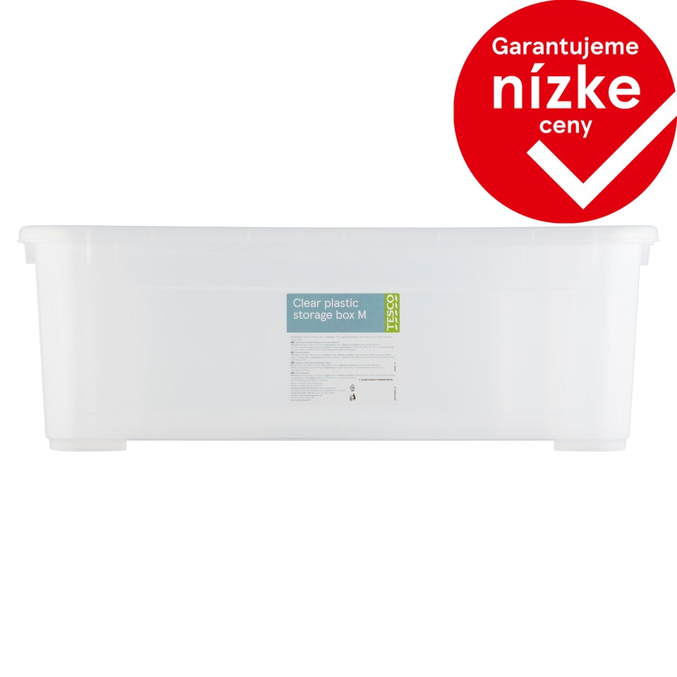 Tesco Clear Plastic Storage Box M