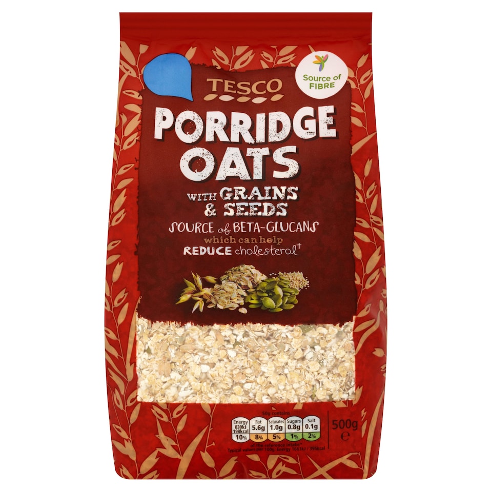 Tesco Porridge Oats With Super Grains And Seeds 500G