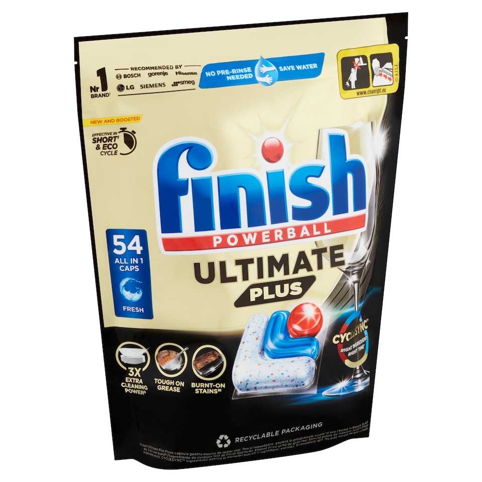 Finish Powerball Ultimate Plus Fresh mosogatógép kapszula 54 db 658,8 g