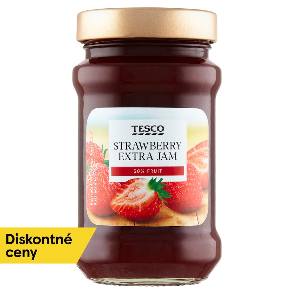 Tesco Extradžem menej sladký jahodový 450 g